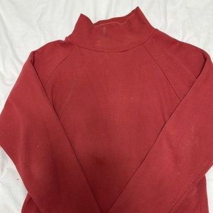 Red turtle neck